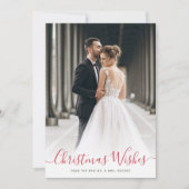 クリスマスの願い結婚の休日の発表 カード (正面)