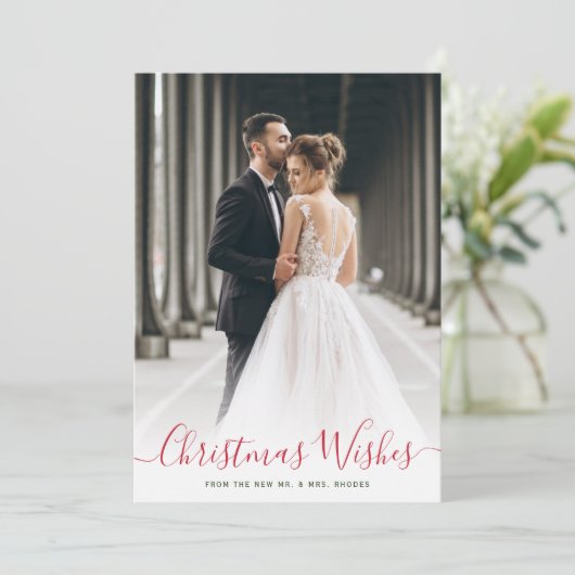 クリスマスの願い結婚の休日の発表 カード (スタンド正面)