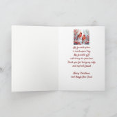 クリスマスの願い赤（鳥）ショウジョウコウカンチョウ鳥の妻の友人 シーズンカード (内部)