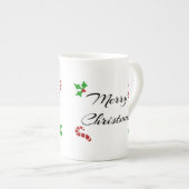 クリスマスの願い骨董磁器マグカップ ボーンチャイナマグカップ (正面右)