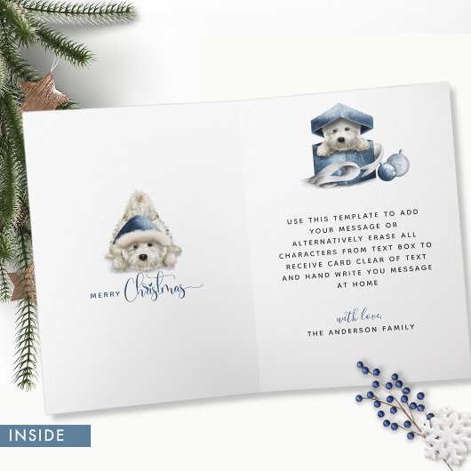 クリスマスの願い、かわいいウェスティパピークリスマスおもしろい カード