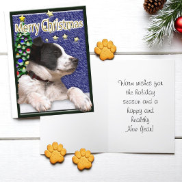 クリスマスの願い かわいい子犬のオリジナルグリーティングカード シーズンカード