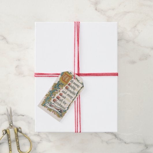 クリスマスの願い ギフトタグ (より糸付き)