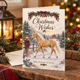 クリスマスの願い パロミノ アメリカンサドルブレッド カード