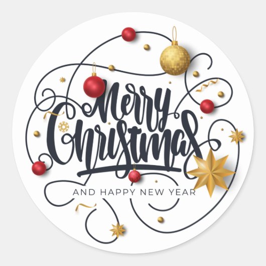 クリスマスの願い ラウンドシール (正面)