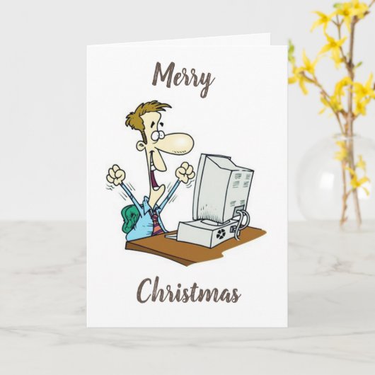 クリスマスの願い**女性会社員» カード (黄色い花)