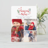 クリスマスの願い |松の木 | 3枚のフォトカード シーズンカード (スタンド正面)