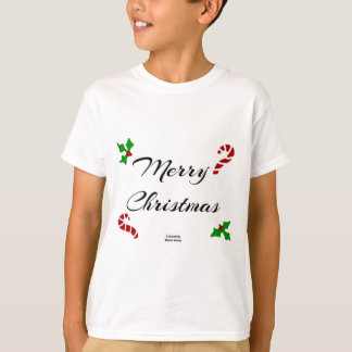 クリスマスの願い 白い男の子用Tシャツ Tシャツ