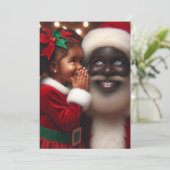 クリスマスの願い - 黒人のためのクリスマスカード サンキューカード (スタンド正面)