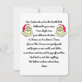 クリスマスの風刺 サンキューカード