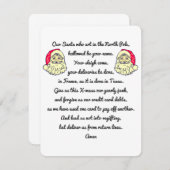 クリスマスの風刺 サンキューカード (正面/裏面)