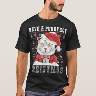 クリスマスの風変わりで醜い猫を飼っている Tシャツ