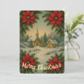 クリスマスの風景クリスマスフラワー シーズンカード (スタンド正面)