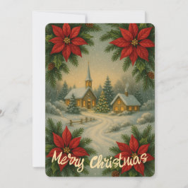 クリスマスの風景クリスマスフラワー シーズンカード