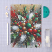 クリスマスの飛沫 / 白い爆発 薄葉紙 (クラフト)