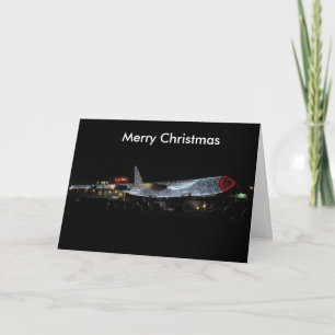 クリスマスの飛行機カードのための家 シーズンカード