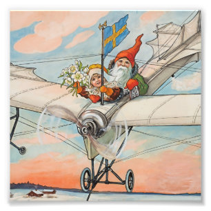 「クリスマスの飛行機」ジェニー・ニストロム フォトプリント