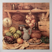 クリスマスの食べ物を持ったまだ生きている ポスター (正面)