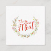 クリスマスの食事のオプションあなたの食事の囲いを選択 エンクロージャーカード (正面)