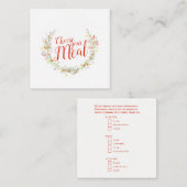 クリスマスの食事のオプションあなたの食事の囲いを選択 エンクロージャーカード (正面/裏面)