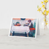 クリスマスの食事、ジェシー・ウィルコックス・スミス カード (黄色い花)