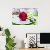 クリスマスの食事 ポスター (ホームオフィス)