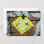 クリスマスの食事 ポストカード (正面/裏面)