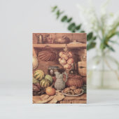 クリスマスの食糧が付いている静物画 シーズンポストカード (スタンド正面)