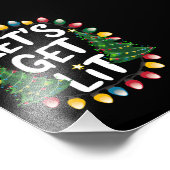 クリスマスの飲み物おもしろいのクリスマス灯に点灯 フォトプリント            (角)