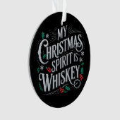 クリスマスの飲酒、ウイスキー愛好家、飲酒家の引用 オーナメント (正面)