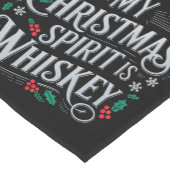 クリスマスの飲酒、ウイスキー愛好家、飲酒家の引用 ショートテーブルランナー (コーナー)