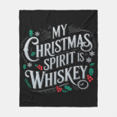 クリスマスの飲酒、ウイスキー愛好家、飲酒者の名言 フリースブランケット (正面)