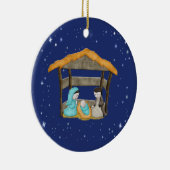 クリスマスの飼い葉桶のオーナメント セラミックオーナメント (右)