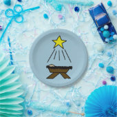 クリスマスの飼い葉桶 ペーパープレート (パーティー)