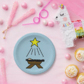 クリスマスの飼い葉桶 ペーパープレート (パーティー)