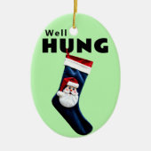 クリスマスの飾おもしろいり「ふつるん」 セラミックオーナメント (正面)