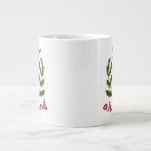 クリスマスの飾のまわりにり付けをすべて喜ぶ ジャンボコーヒーマグカップ (正面)