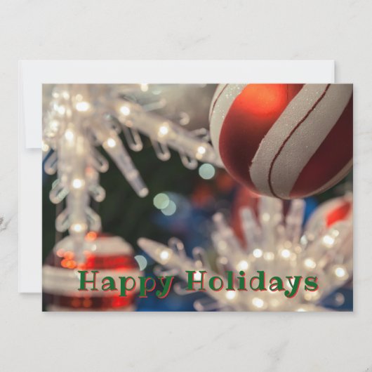 クリスマスの飾りと光 シーズンカード (正面)