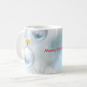 クリスマスの飾りと雪の結晶 コーヒーマグカップ (正面左)