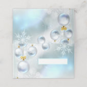 クリスマスの飾りと雪の結晶 プレイスカード (外部開封)