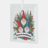 クリスマスの飾りのかわいい格言。 ガラスオーナメント (正面左)