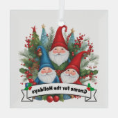 クリスマスの飾りのかわいい格言。 ガラスオーナメント (裏面)