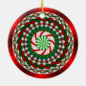 クリスマスの飾りの色 セラミックオーナメント (裏面)