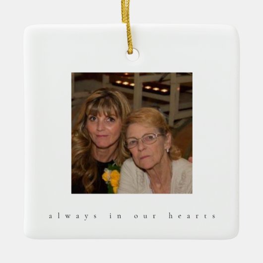 クリスマスの飾りの記憶の中で セラミックオーナメント (正面)