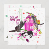 クリスマスの飾りを引き裂いたいたずらっ子 シーズンカード (正面/裏面)