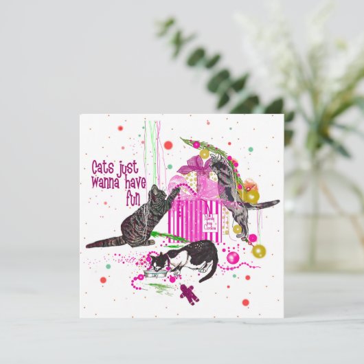 クリスマスの飾りを引き裂いたいたずらっ子 シーズンカード (スタンド正面)