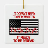 クリスマスの飾りを読み直す必要がある セラミックオーナメント (裏面)