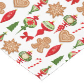 クリスマスの飾りギンガーブレッドクッキー飴 ショートテーブルランナー (コーナー)