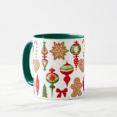 クリスマスの飾りギンガーブレッドクッキー飴 マグカップ (正面左)