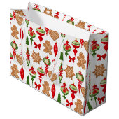 クリスマスの飾りギンガーブレッドクッキー飴 ラージペーパーバッグ (正面アングル)